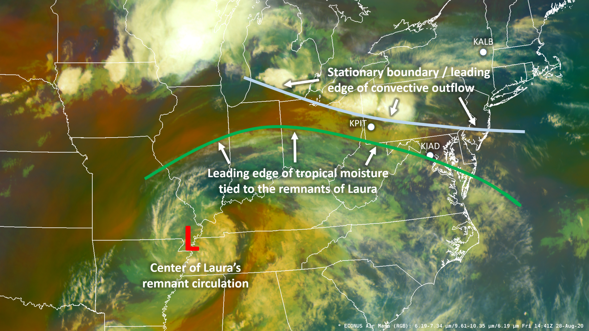 Thumbnail image for Surface Boundary & Air Mass Considerations for Storms Near Philadelphia, PA: 8/28/20