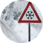 Image of snow with snow flake sign