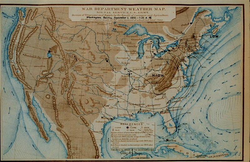 Daily Weather Map for September 1, 1872