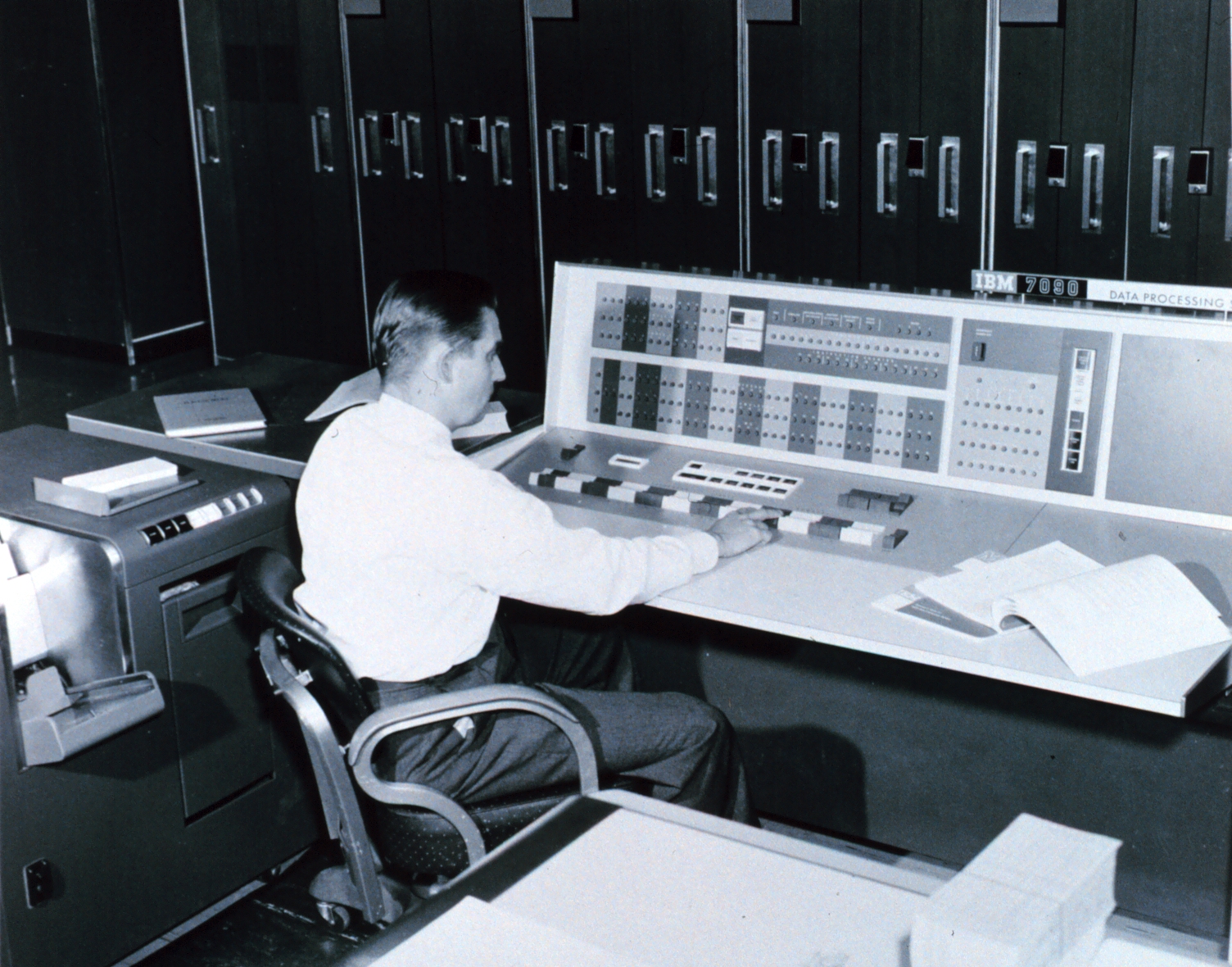 Meteorologist at Joint Numerical Forecast Unit, c. 1965. 