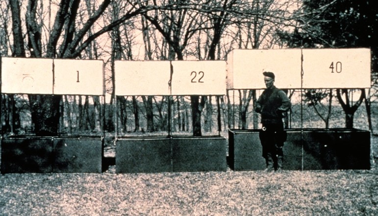 Different sizes of Weather Bureau kites