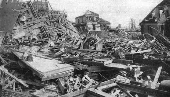 Some of the damage in Murphysboro, IL. Photo by the Jackson County (IL) Historical Society. 