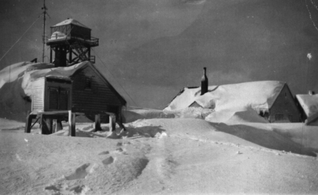 Weather Bureau office in Stampede Pass, WA, during the winter of 1949-50