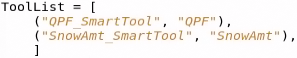 Tool List Example