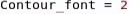 Contour Labeling Font Example
