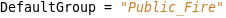 Default Group Example