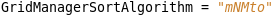 Grid Manager Sort Algorithm Example