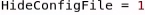 Hide Config File Example