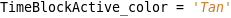 Time Block Active Color Example