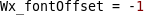 Font Offset Example