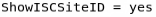 Show ISC Site ID Example