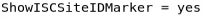 Show ISC Site ID Marker Example
