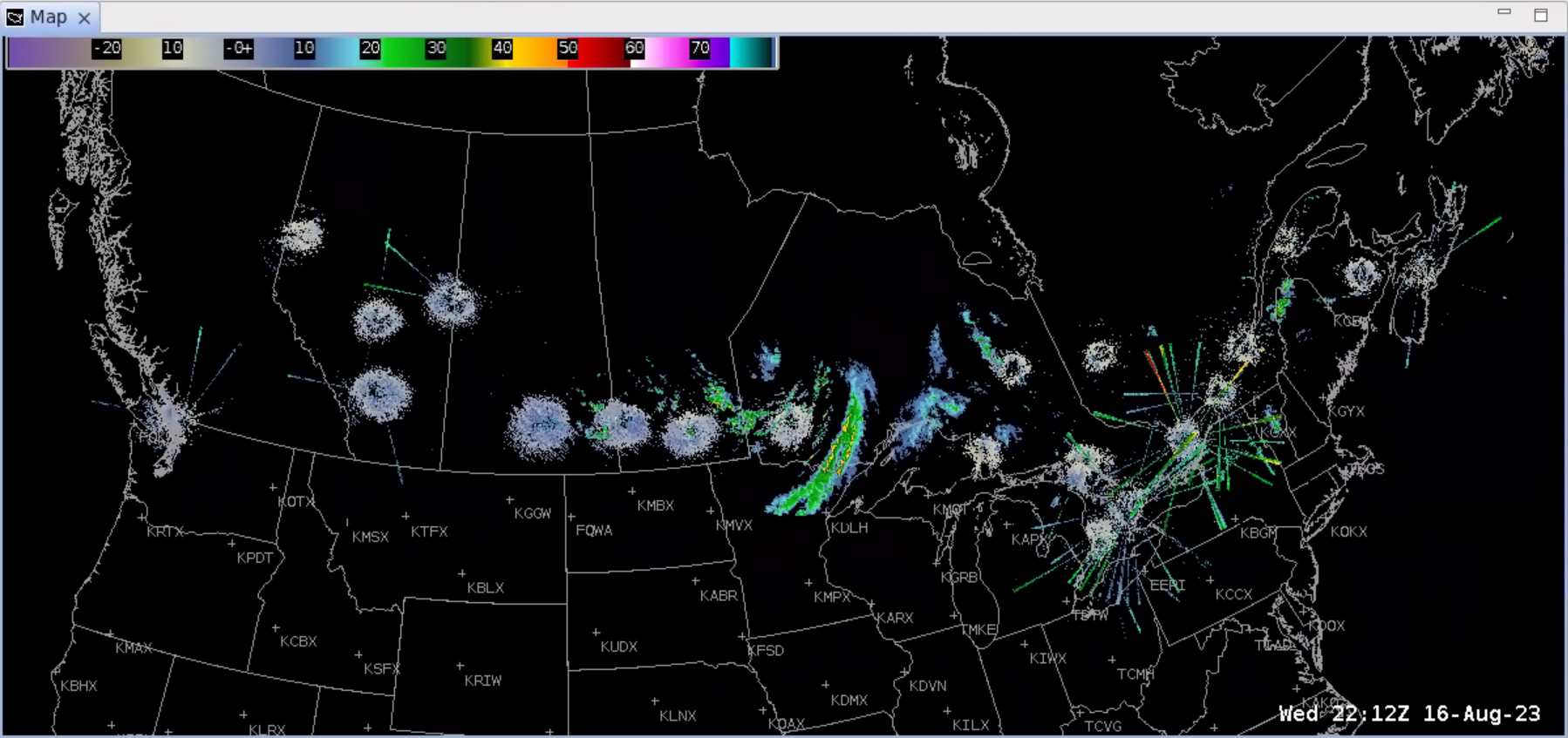 Overview image of the Canadian Radar Mosaic