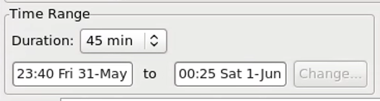 The Time Range section where the Duration is selected.