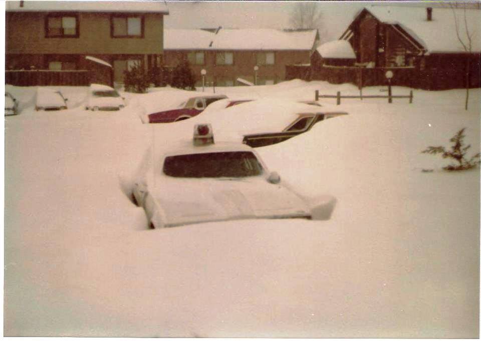 Montgomery County Police Department Cruiser Buried Under Snow